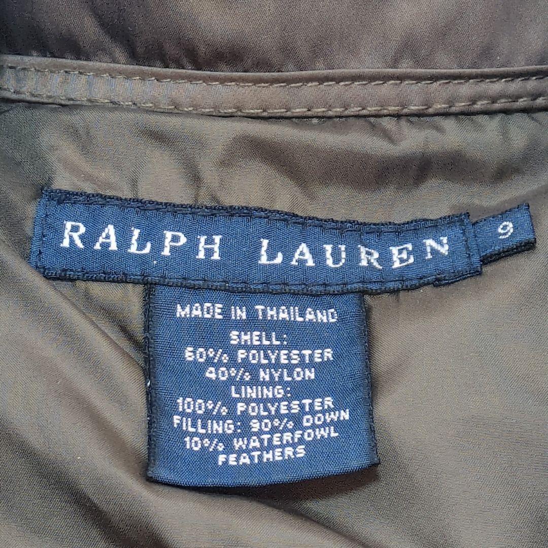 美品　Ralph Lauren ラルフローレン　ダウンベスト　9　ロゴベルト