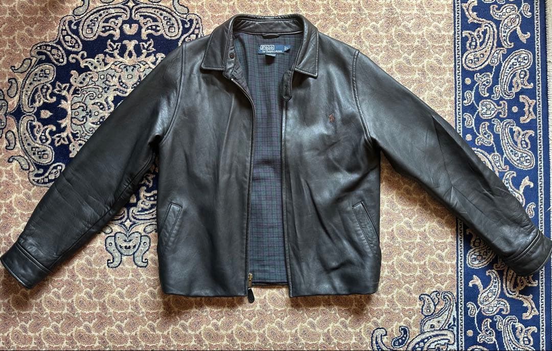 Polo by Ralph Lauren ブラックレザージャケット L