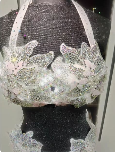 お得 美品一点物 ベリーダンス衣装 ブラスカートセット M コスチューム