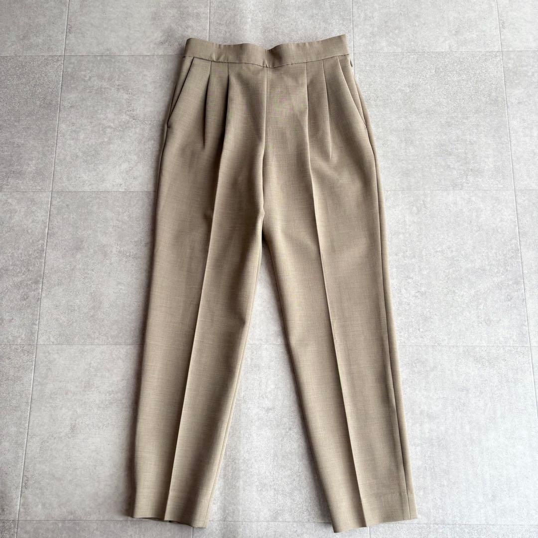 美品✨グリーンレーベルリラクシング ダブルクロス ノーカラー パンツスーツ 38