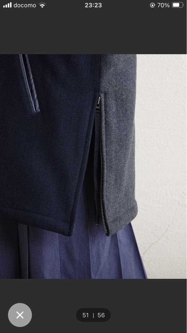 ファー付きダークグリーンスタジャン　期間限定値下げ