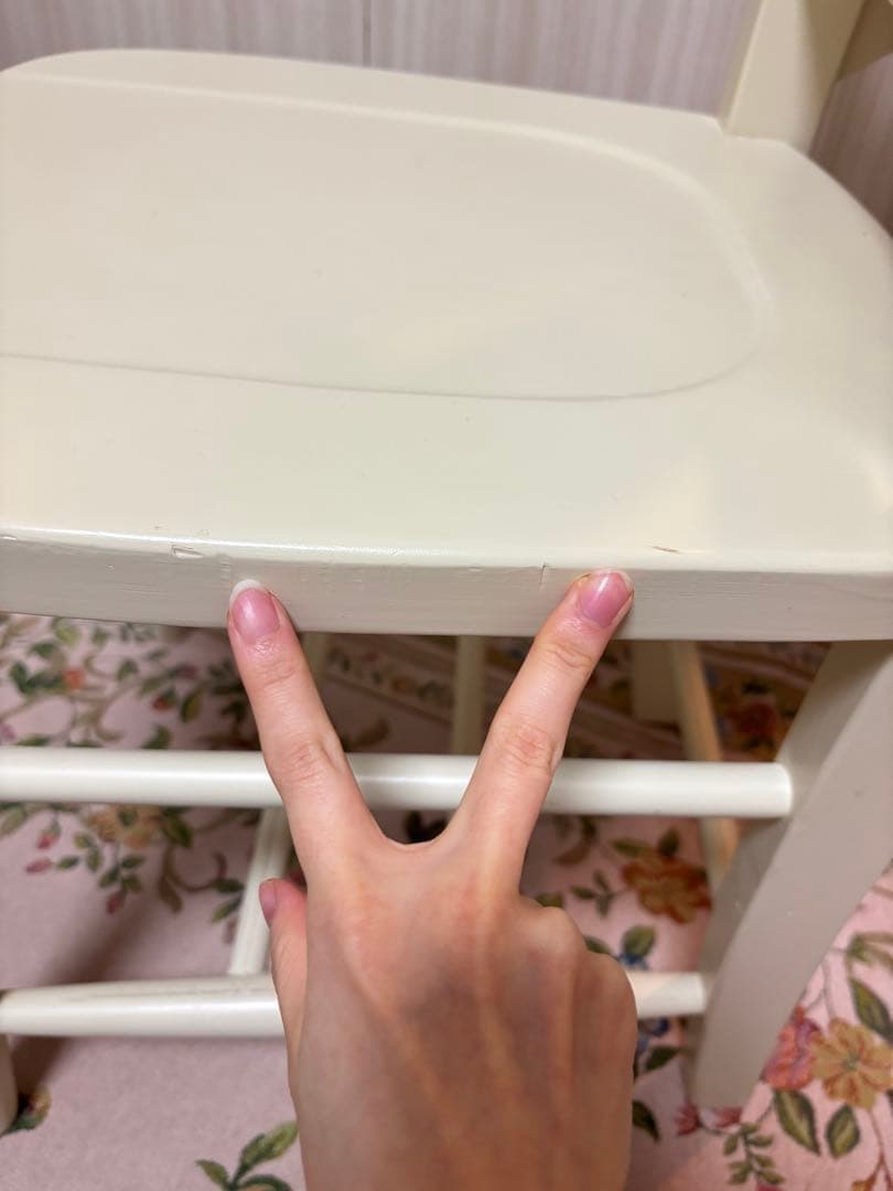 シャビーシック　チャーチチェア　ヴィンテージ 椅子　チェア　白家具