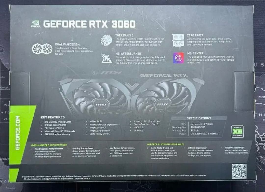 グラフィックボード・グラボ・ビデオカード MSI GeForce RTX 3060 VENTUS 2X 12GB OC