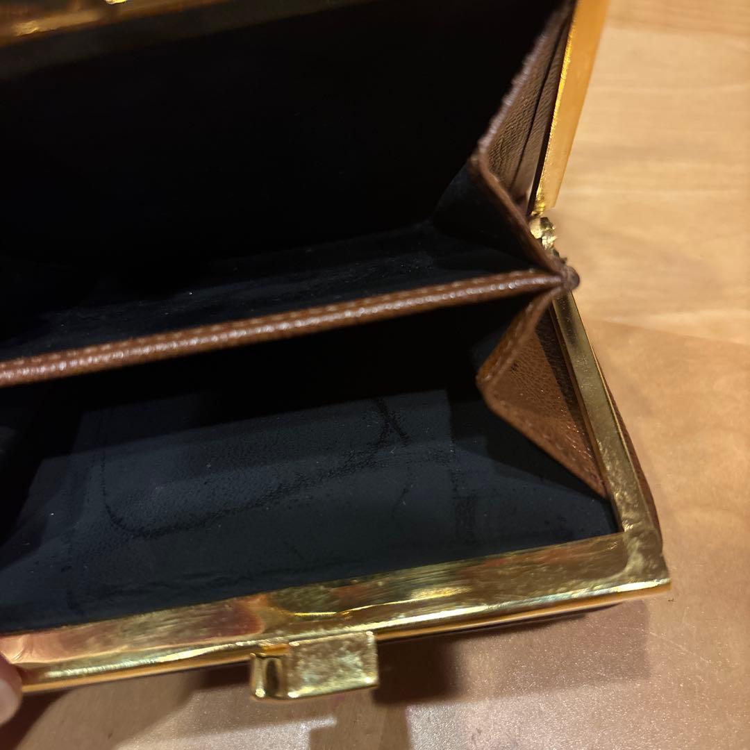 YSL ブラウンレザー 二つ折り財布　イヴ・サンローラン