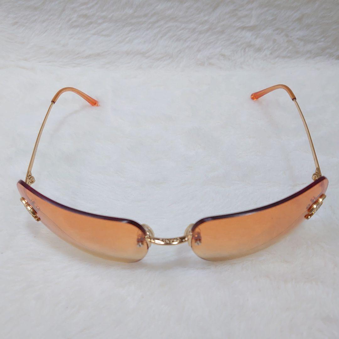 ✨美品✨CHANEL サングラス 4017-D オレンジ ココマーク リムレス