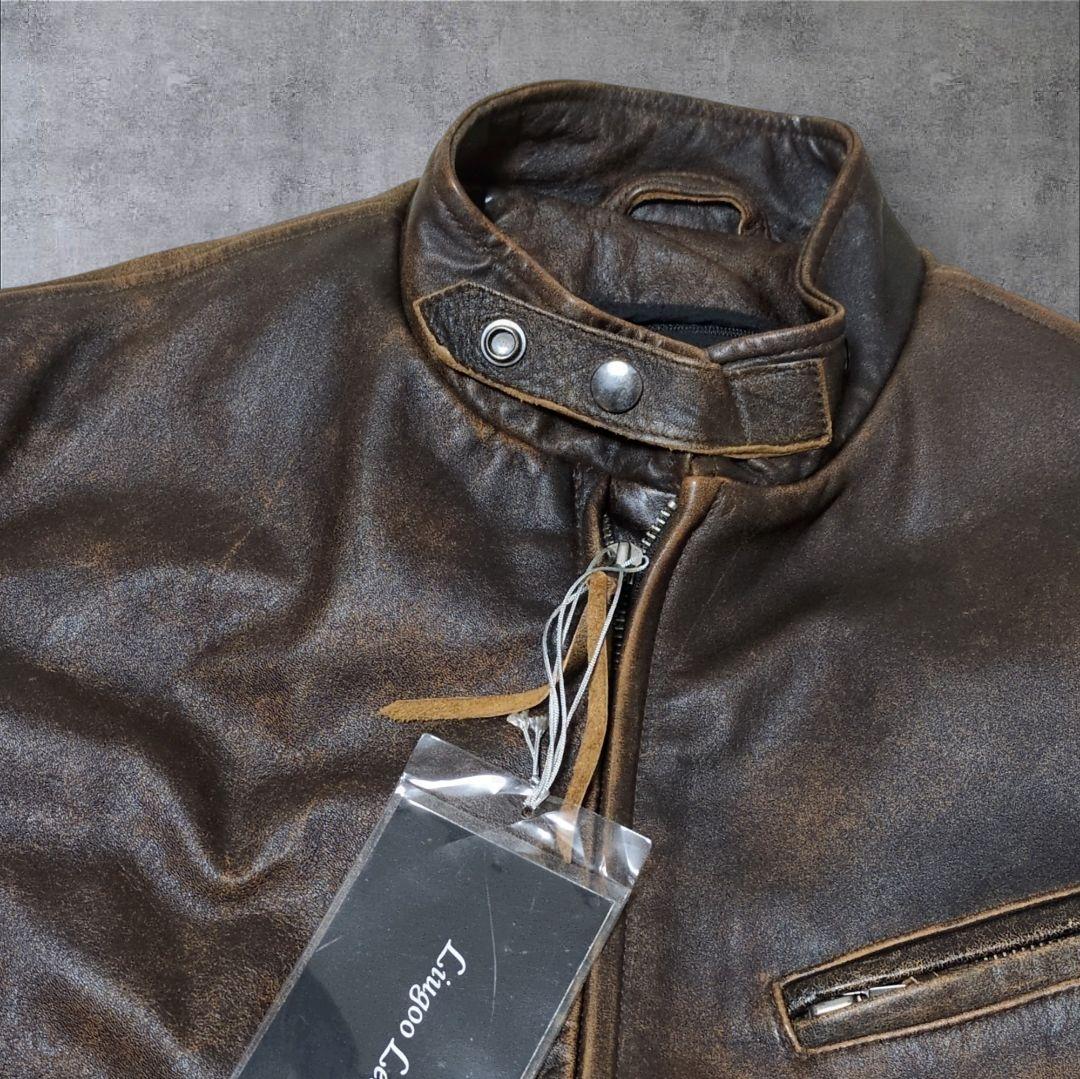 リューグーレザー ホースハイド シングルレザーライダース ライナー脱着可✨L