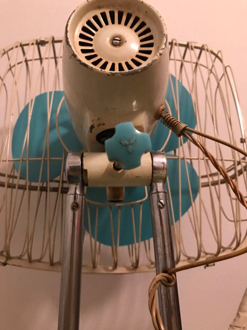 希少 昭和レトロ スクエア型 三菱 扇風機 R-30EC 動作品