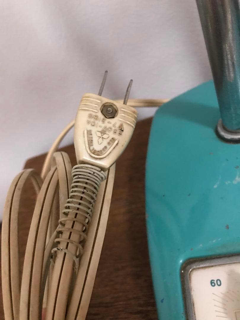 希少 昭和レトロ スクエア型 三菱 扇風機 R-30EC 動作品