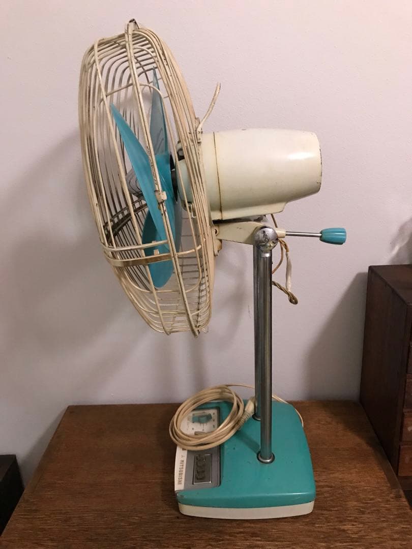 希少 昭和レトロ スクエア型 三菱 扇風機 R-30EC 動作品