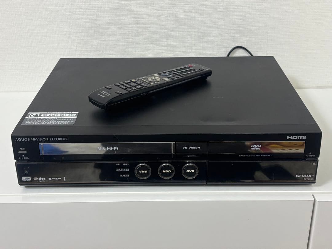 シャープAQUOSビデオ一体型HDD／DVDレコーダー【DV-ACV52】動作品