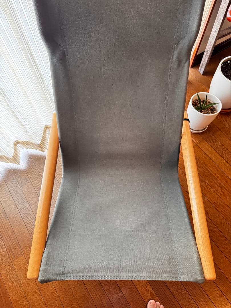 オットマン付き　ニーチェアエックスグレー