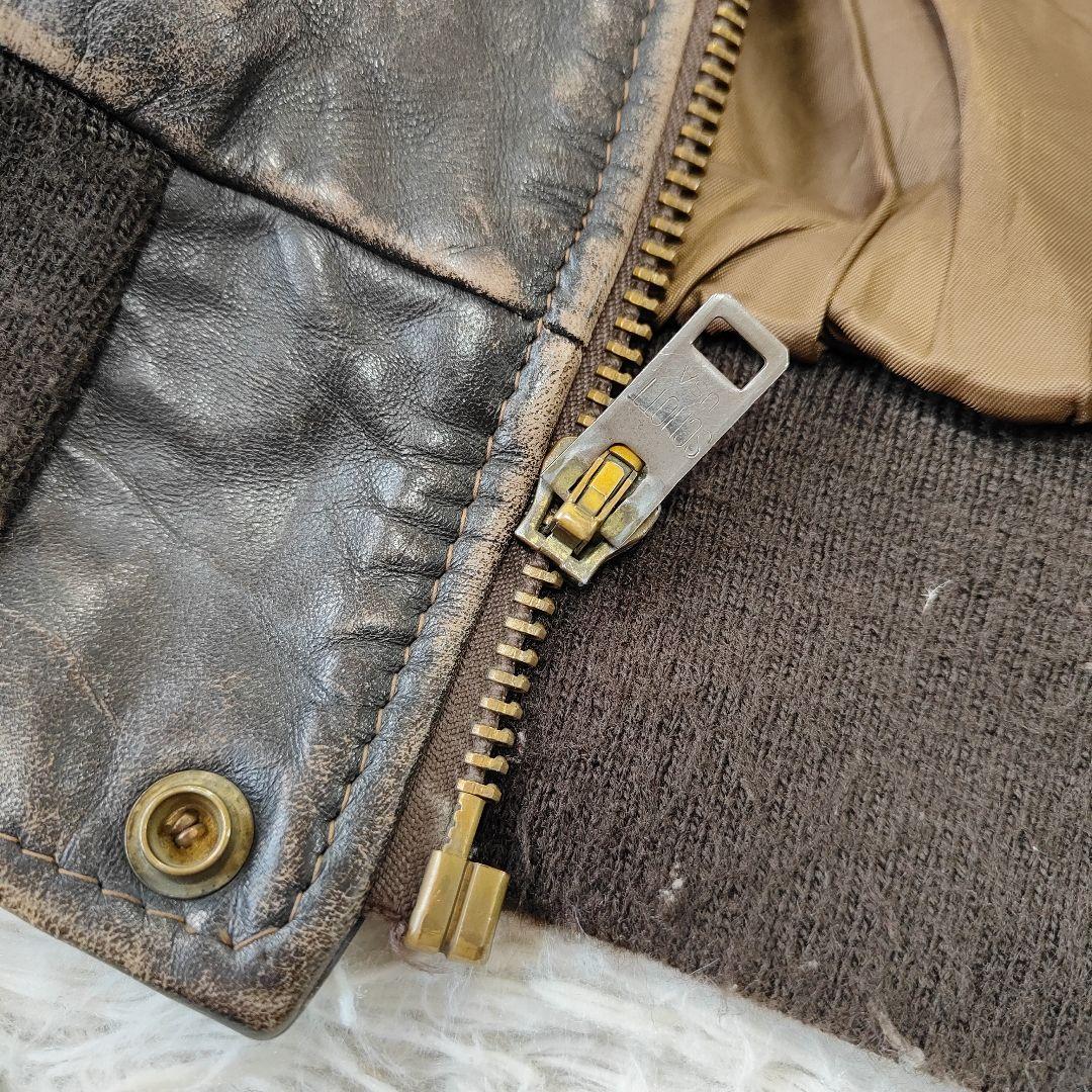 schott　184SM　レザーフライトジャケット　サイズ52　ビックシルエット