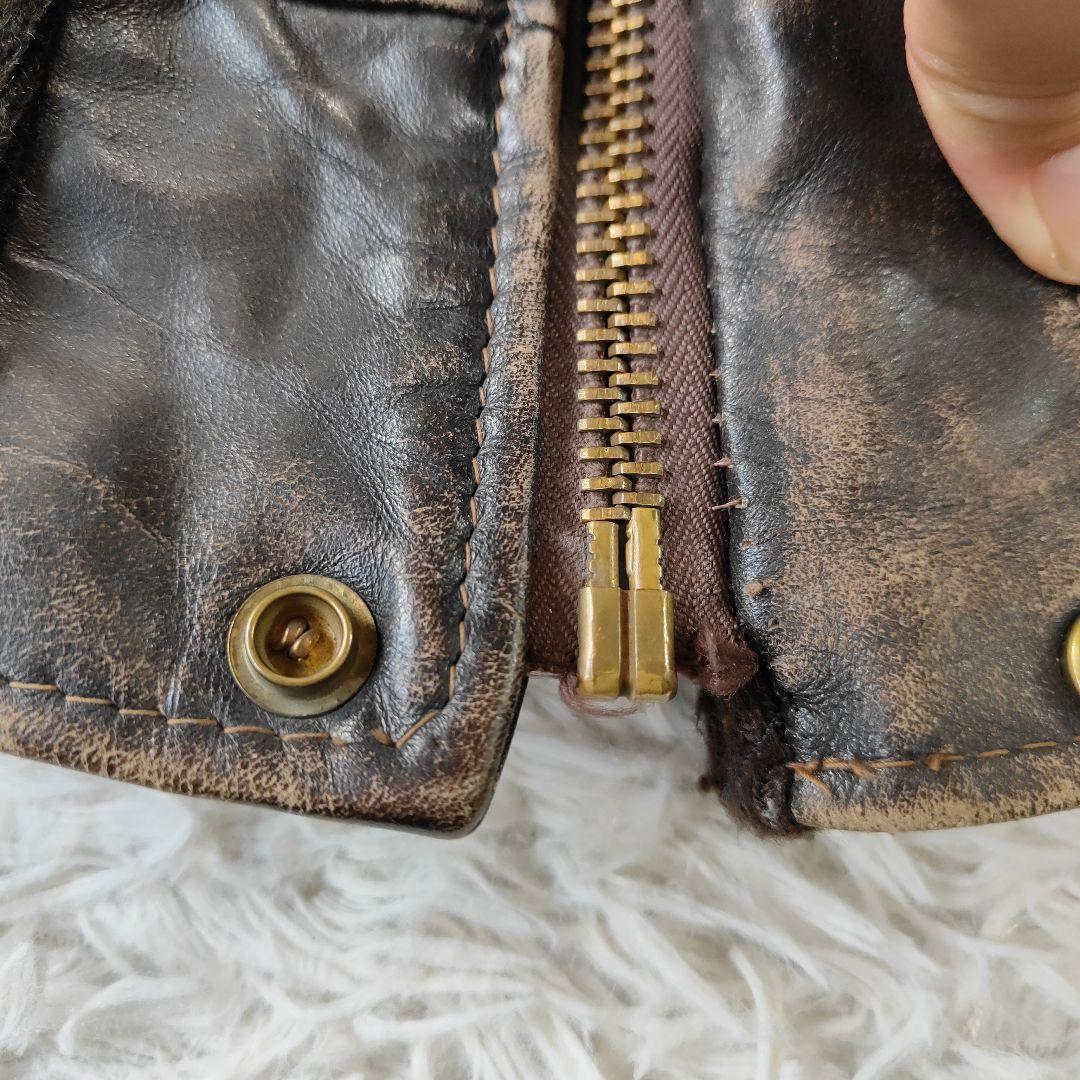 schott　184SM　レザーフライトジャケット　サイズ52　ビックシルエット