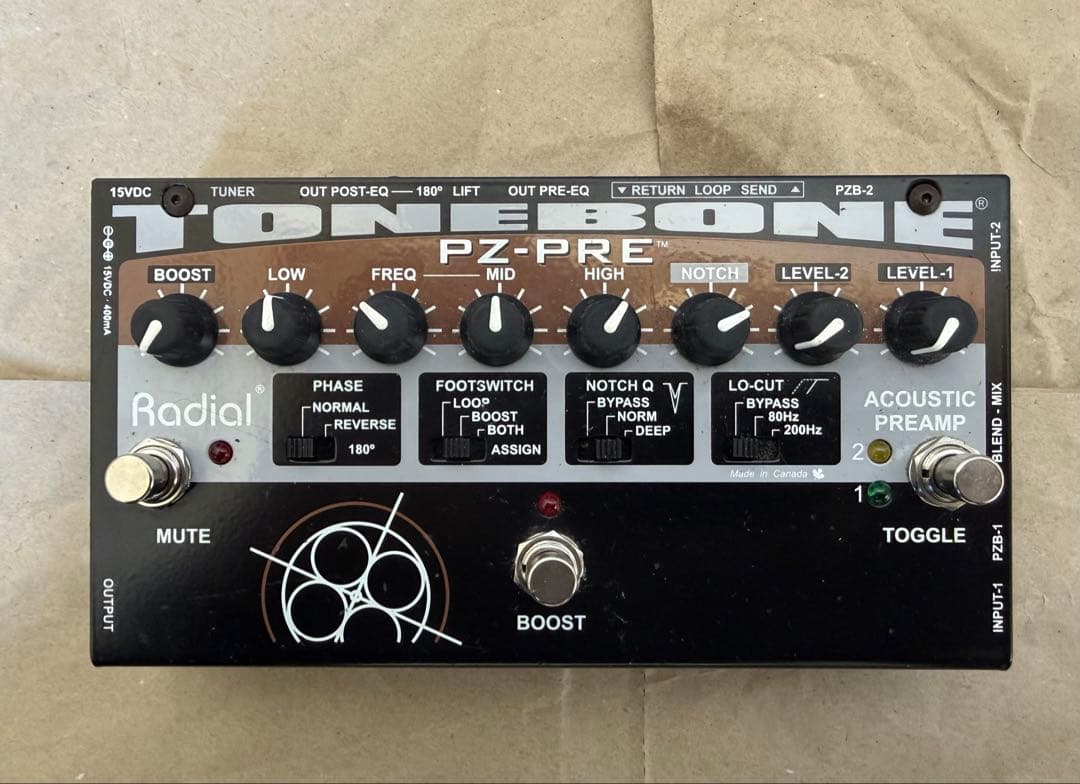Radial TONEBONE PZ-PRE 2CHアコースティック・プリアンプ