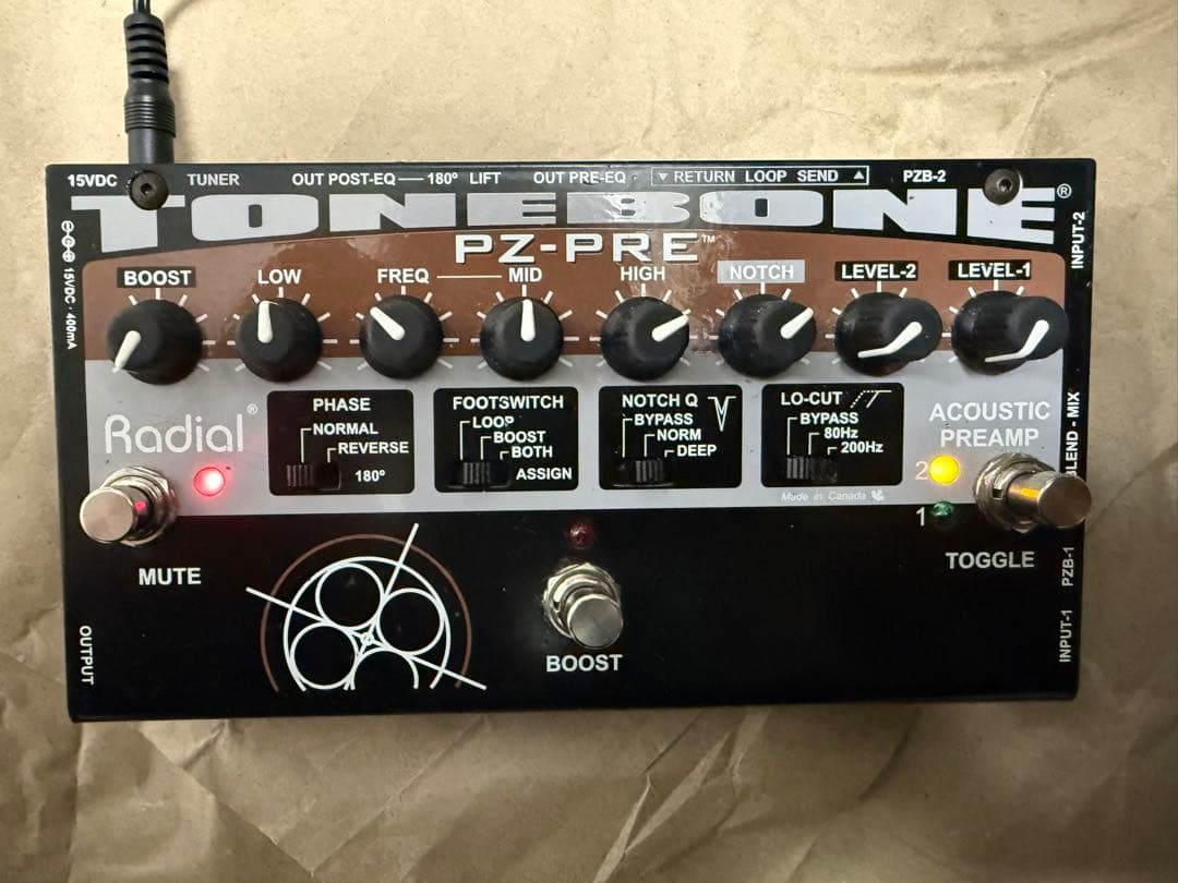Radial TONEBONE PZ-PRE 2CHアコースティック・プリアンプ