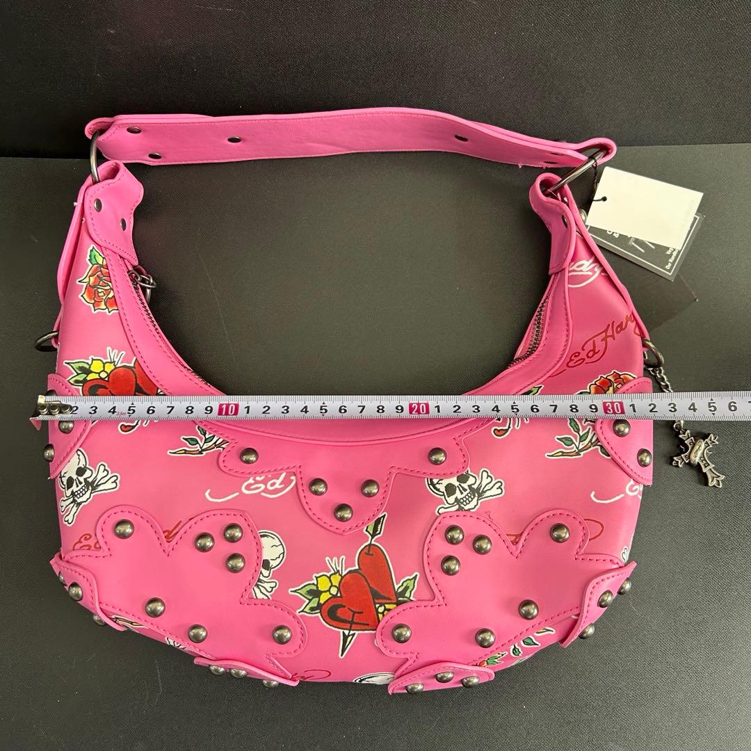 【新品】Ed Hardy エドハーディー　スカル ハンドバッグ y2k ピンク