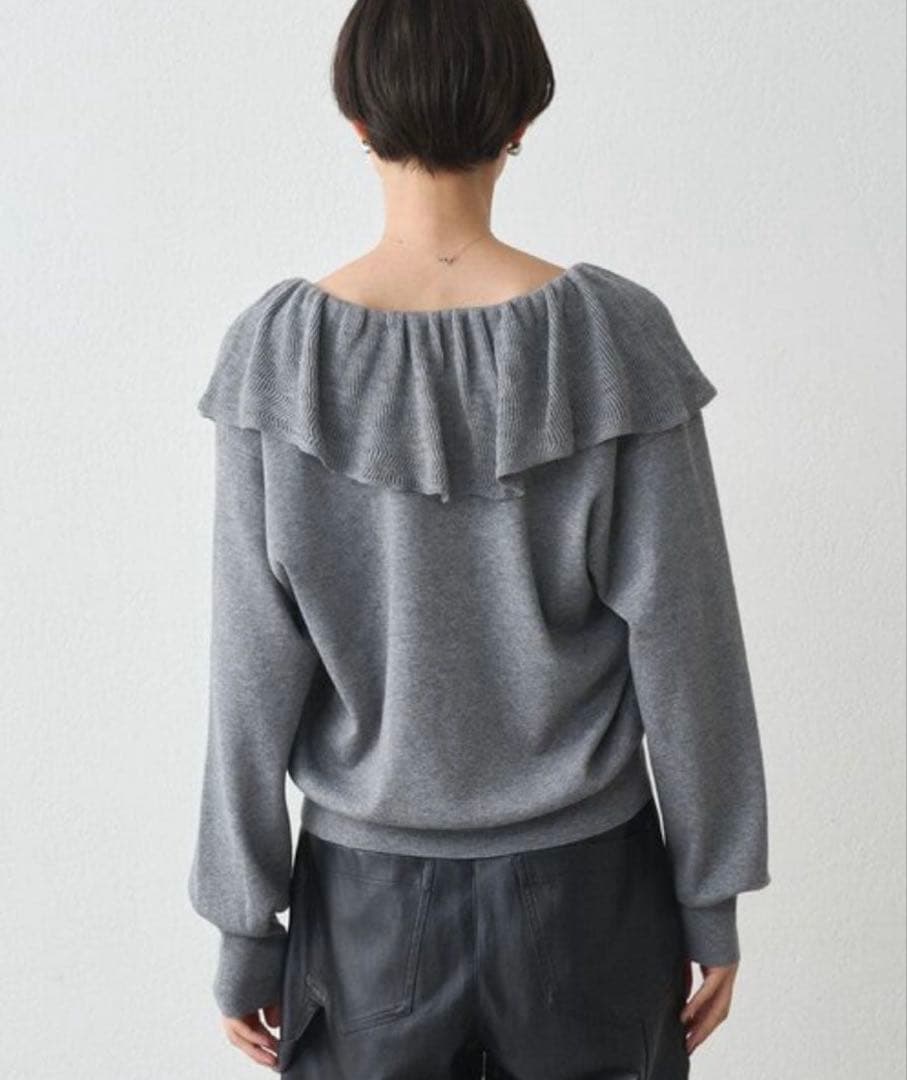 Loungedress ラウンジドレス　フリルカラーニット