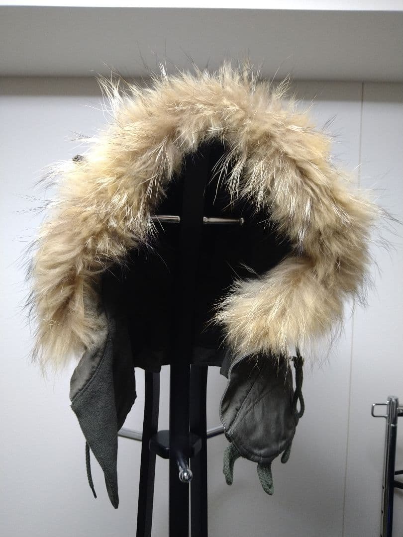 yasuHOUSTON ヒューストン モッズコート用フード リアルファー