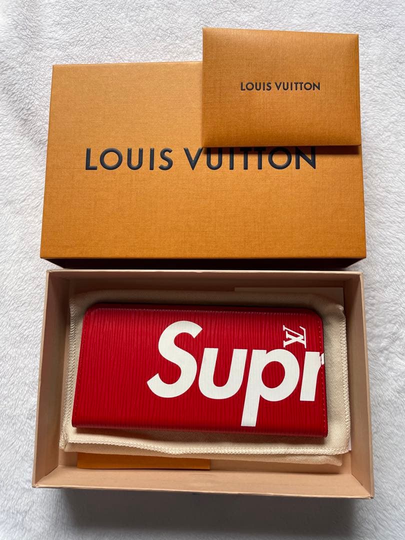 iPhoneアクセサリー LOUVS VUITTON x supreme iPhone 7or8plus