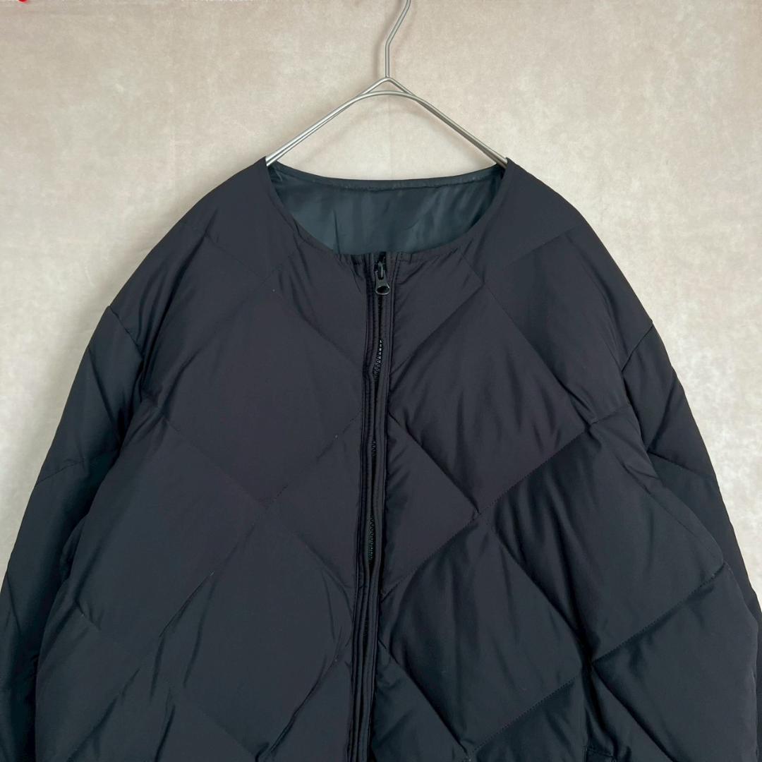 Audrey and John Wad ダウンコート M 黒 ノーカラー ロング