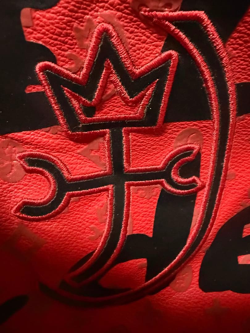 CASTELBAJAC本革 レッド ロゴ入り トートバッグ