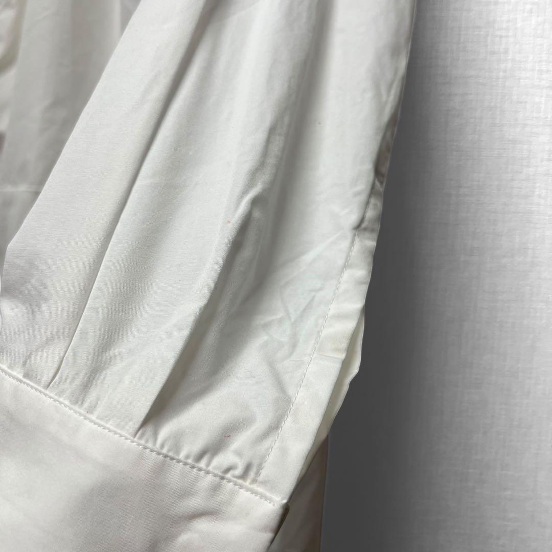 ヨウジヤマモトファム 斜めボタン 変形デザインシャツ スナップボタン 比翼仕立て