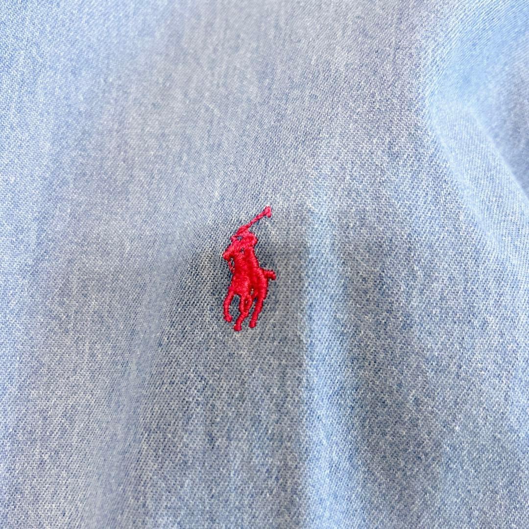 ポロラルフローレン BLAKE デニムシャツ XL ワンポイント刺繍 BD