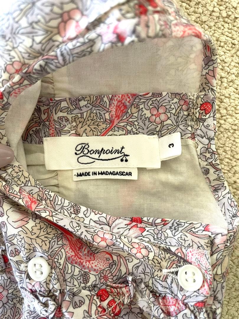 bonpoint ボンポワン ストロベリーシーフ　ワンピース