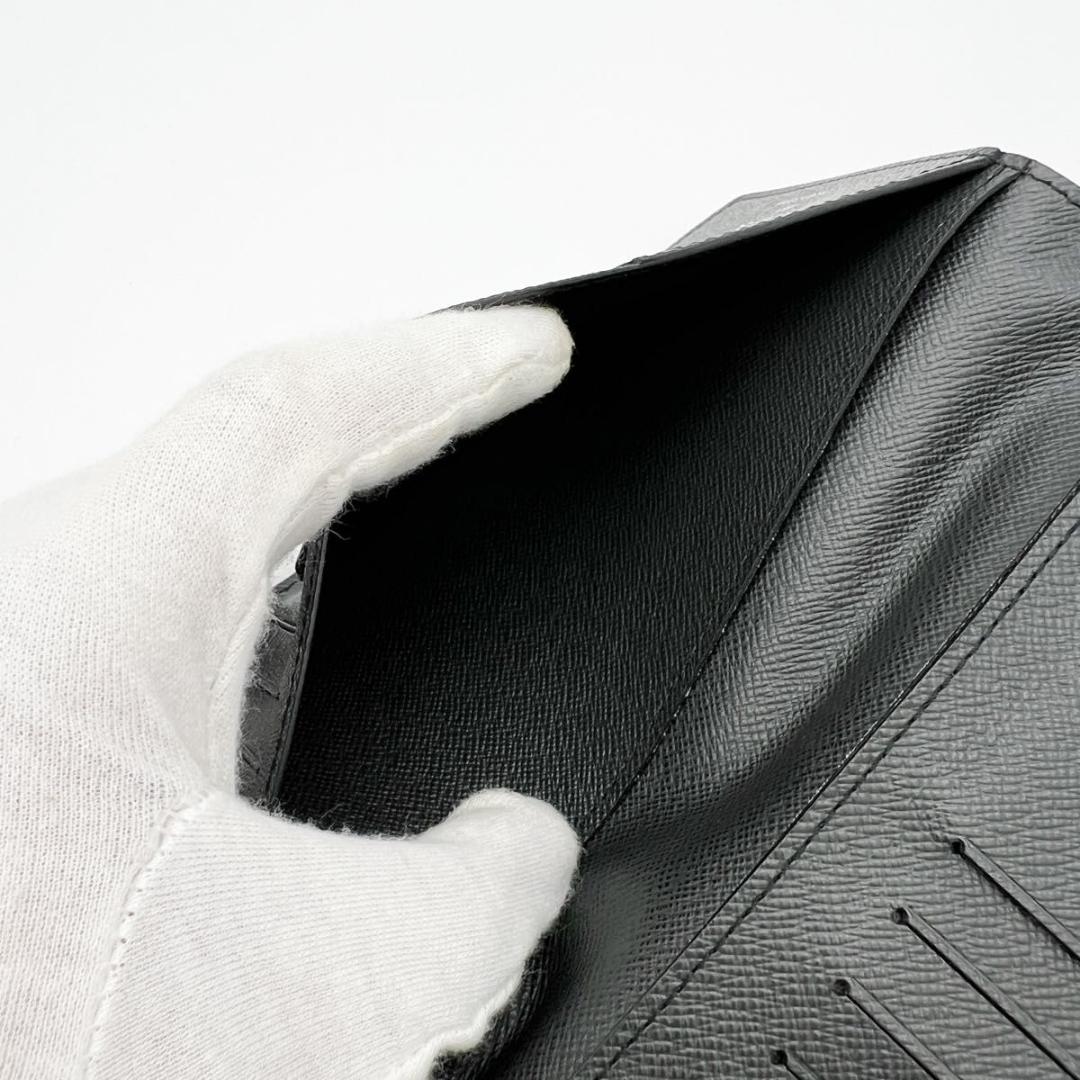 【使用わずか】ヴィトン タイガ ポルトフォイユ ロン 札入れ 長財布 黒