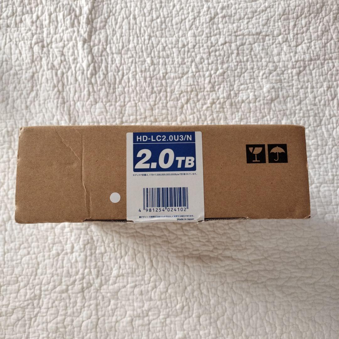 【未開封品】バッファロー　外付け　ハードディスク　HD-LC2.0U3/N