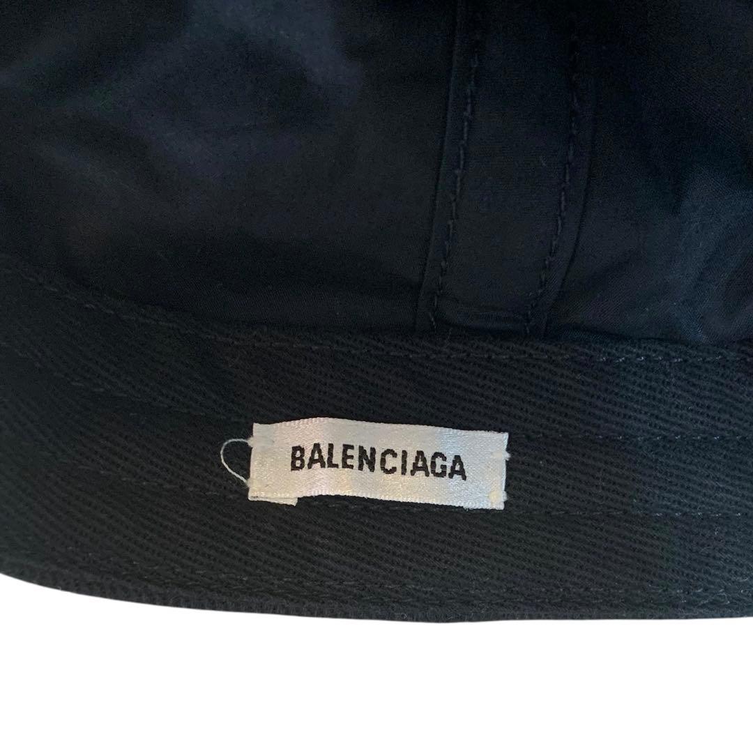 BALENCIAGA コットンキャップ　黒xロゴ　made in ITALY