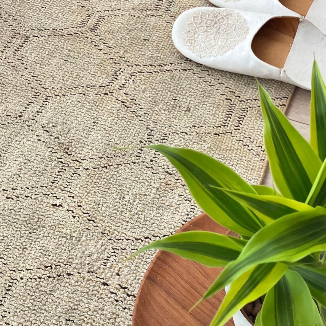 超ロング　均等ハニカム71×288✳︎ベージュ　ランナー　トルコヴィンテージラグ