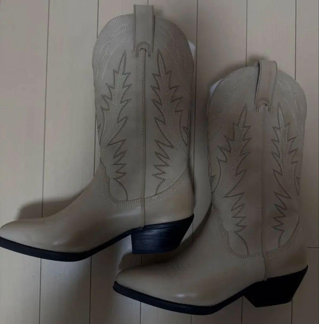 【maa】MOUSSY ウエスタンブーツ　M