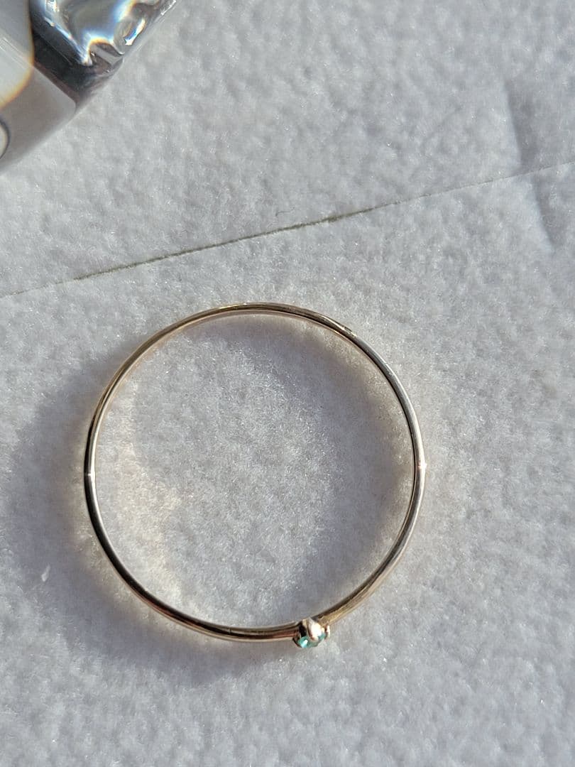 美品★K10 YG リング 指輪 パライバトルマリン 11.5号