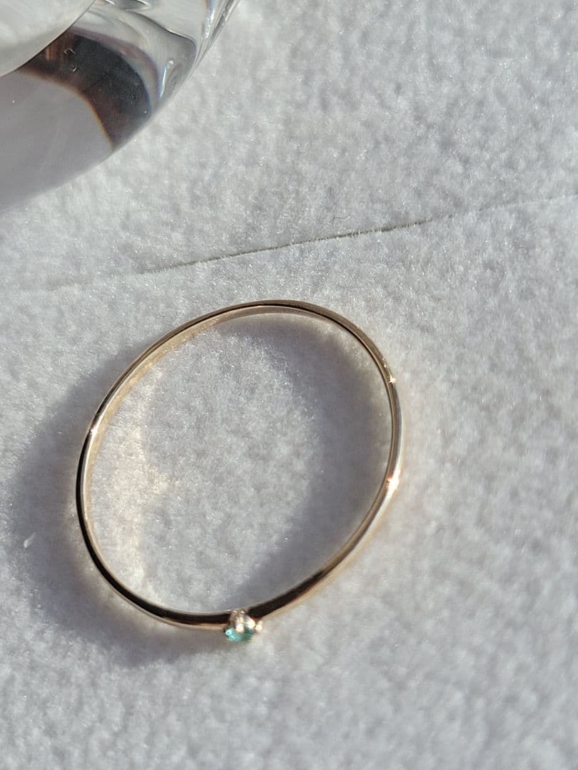 美品★K10 YG リング 指輪 パライバトルマリン 11.5号