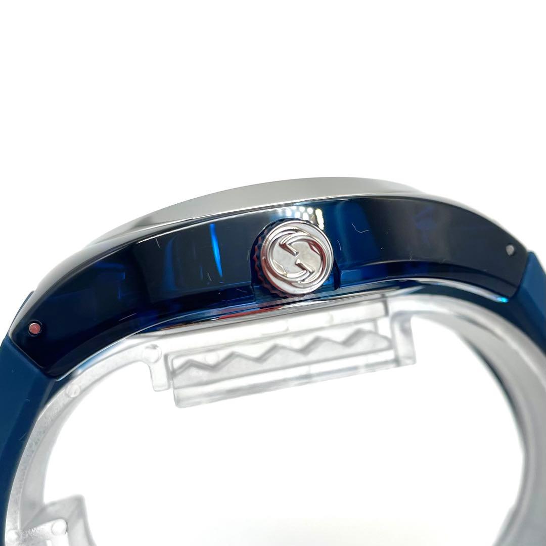 GUCCI SYNC シンク ラバーベルト ユニセックス ウォッチ ブルー 青