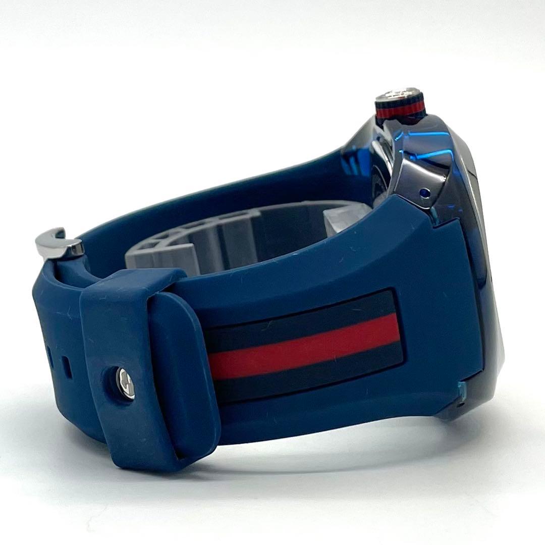 GUCCI SYNC シンク ラバーベルト ユニセックス ウォッチ ブルー 青