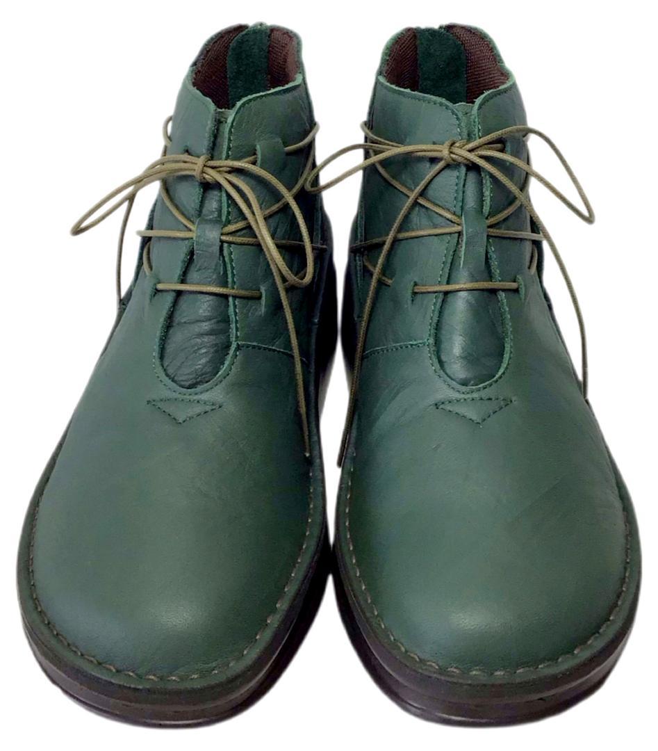 インコルジェ 83082K グリーン 23cm 紐編上げブーツ