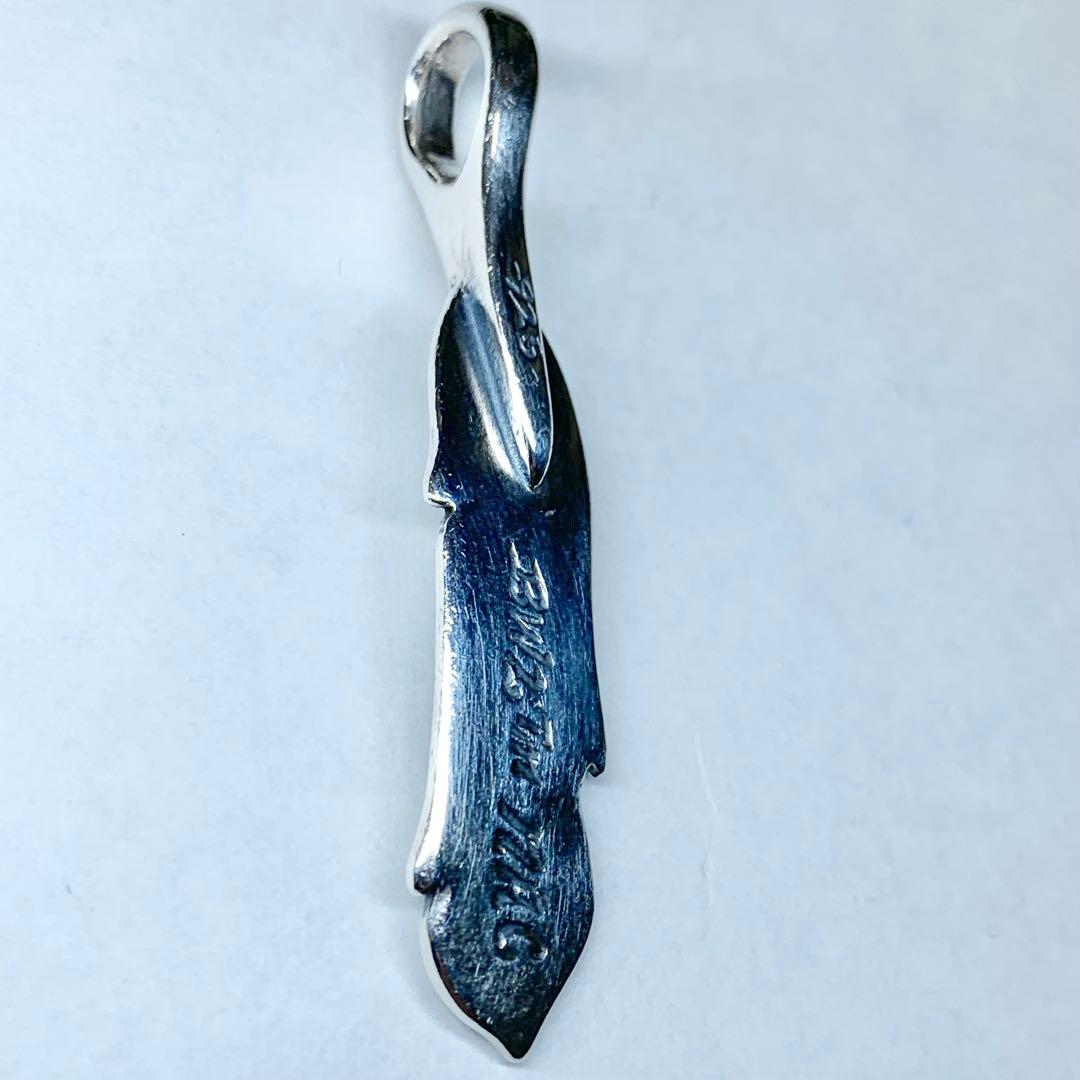 希少 ビルウォールレザー フェザー ペンダントトップ シルバー 925 いぶし