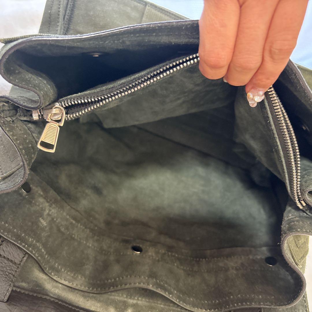 【伊勢丹限定】イヴサンローラン ミューズトゥ ミリタリーキャンバス × レザー