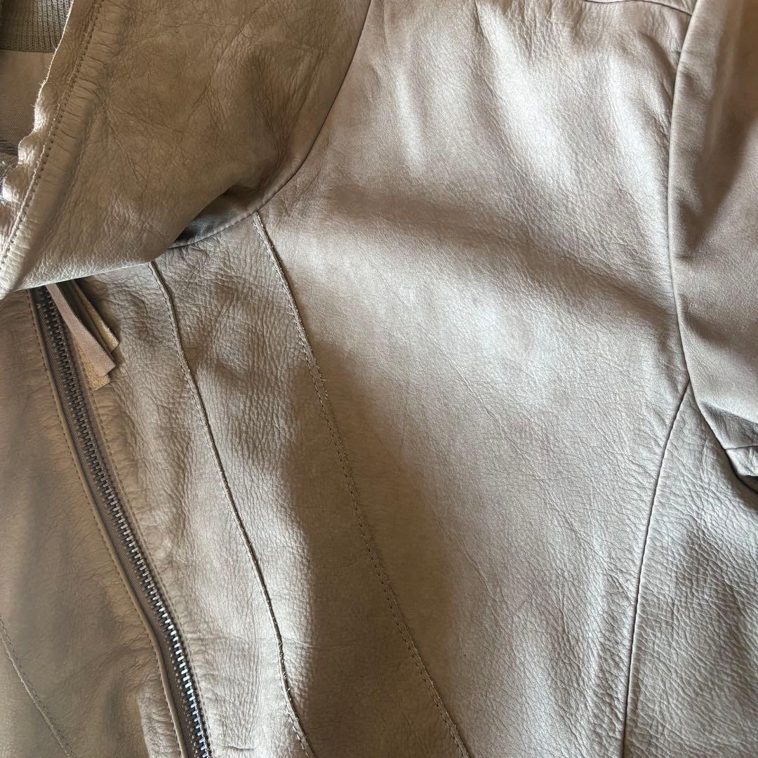 EMPORIO ARMANI ベージュ ジャケット レザー