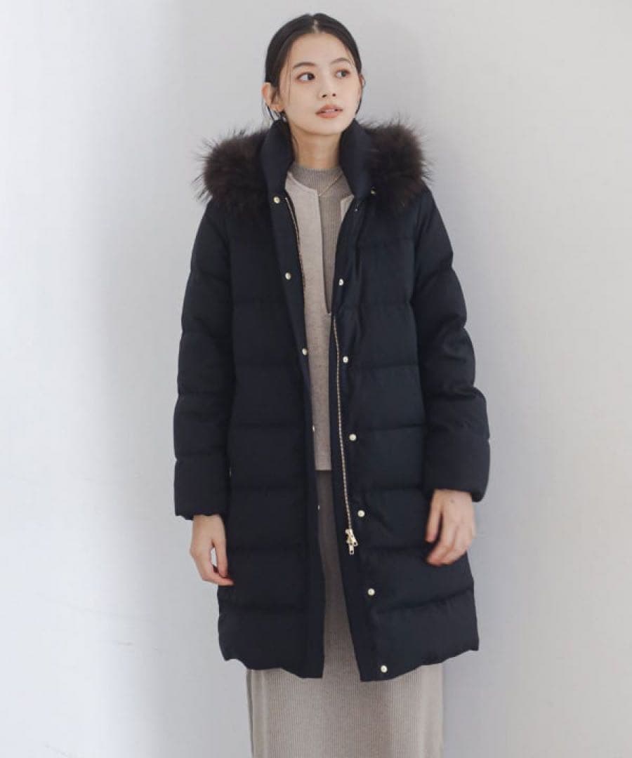 B:MING by BEAMS 河田 ロング ダウンコート　ブラック　Lサイズ