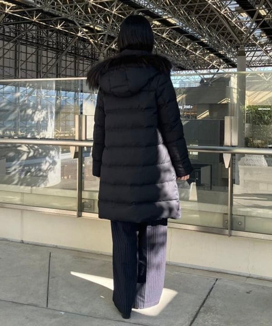 B:MING by BEAMS 河田 ロング ダウンコート　ブラック　Lサイズ