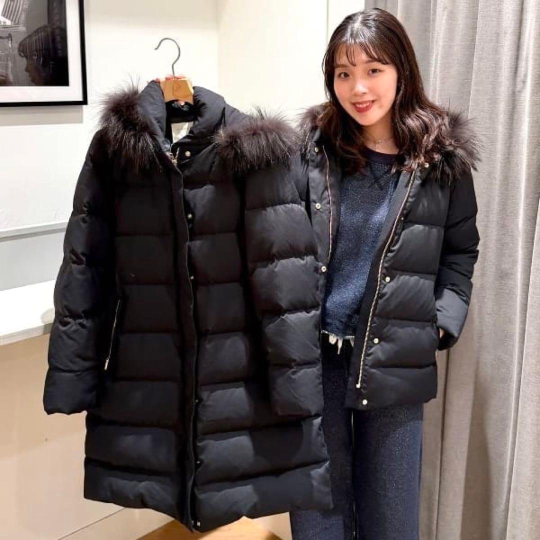 B:MING by BEAMS 河田 ロング ダウンコート　ブラック　Lサイズ