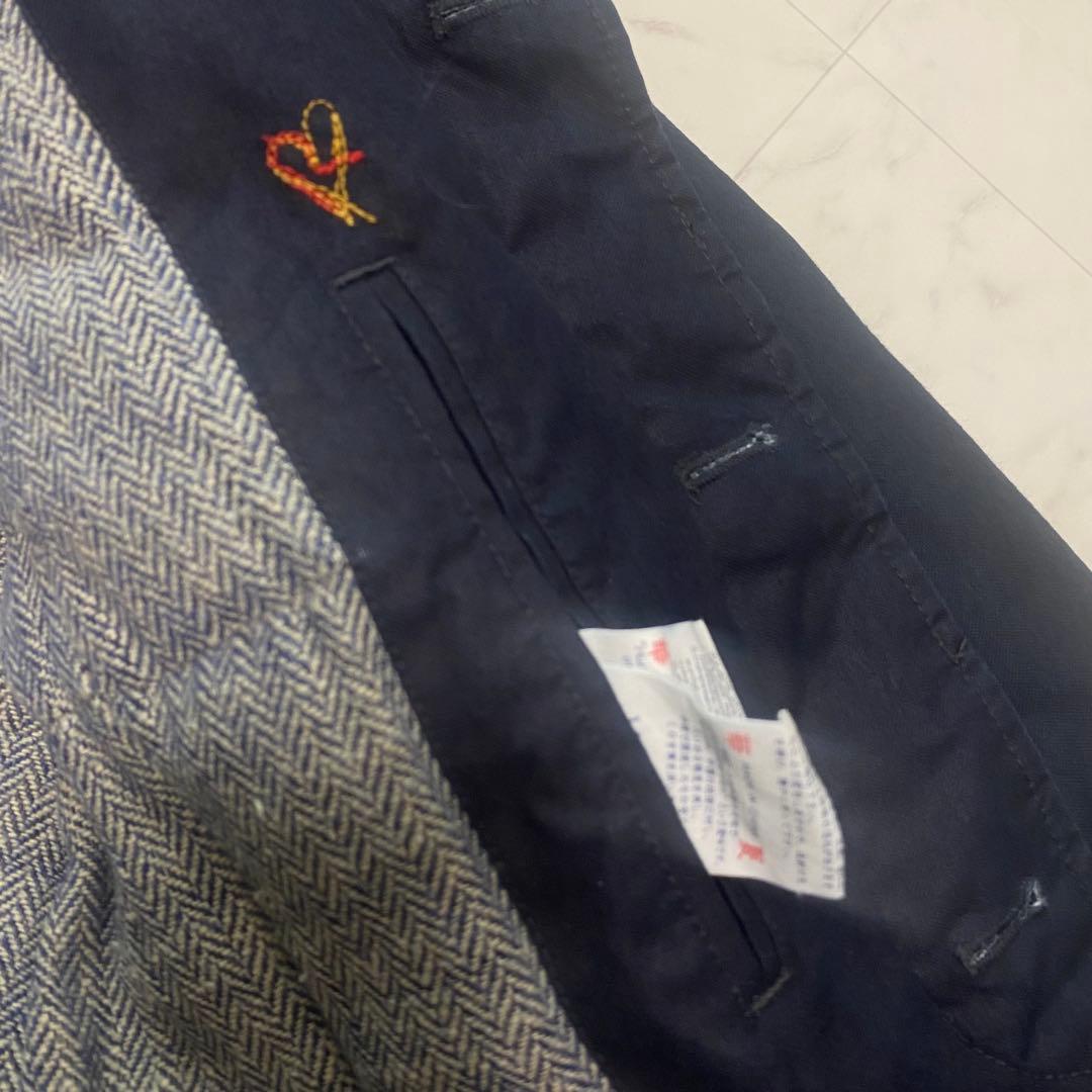 希少✨45R インディゴ染　ダウンジャケット　モッズコート　ネイビー　紺