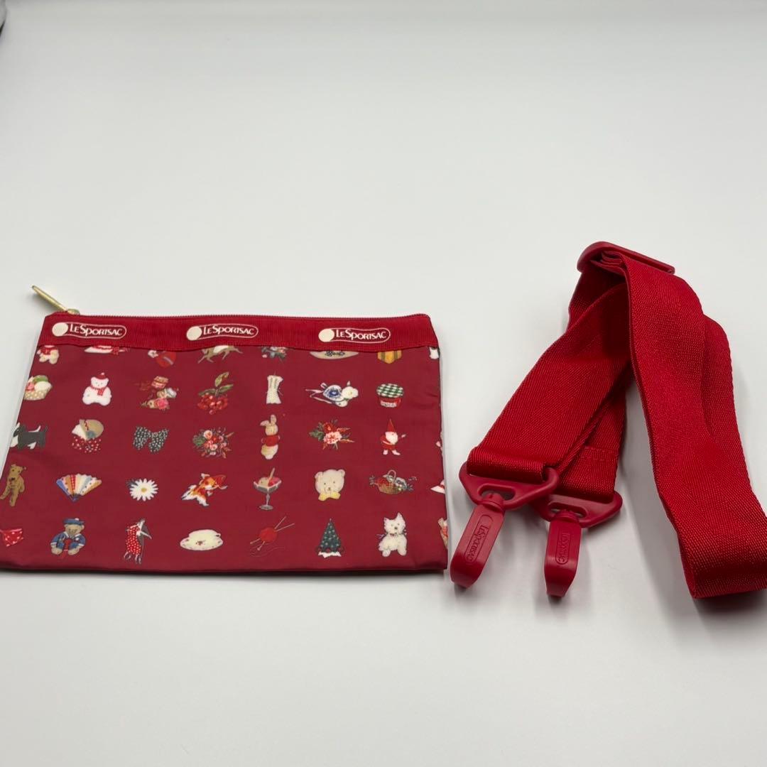 新品 レスポートサック ピンクハウス レッド ボストンバッグ ポーチ付き