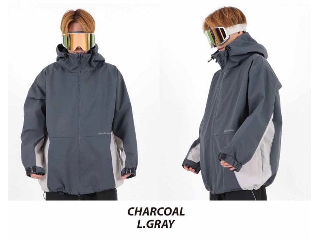 HIMASSMANIA スノーボードウェア チャコールグレー　上下セット