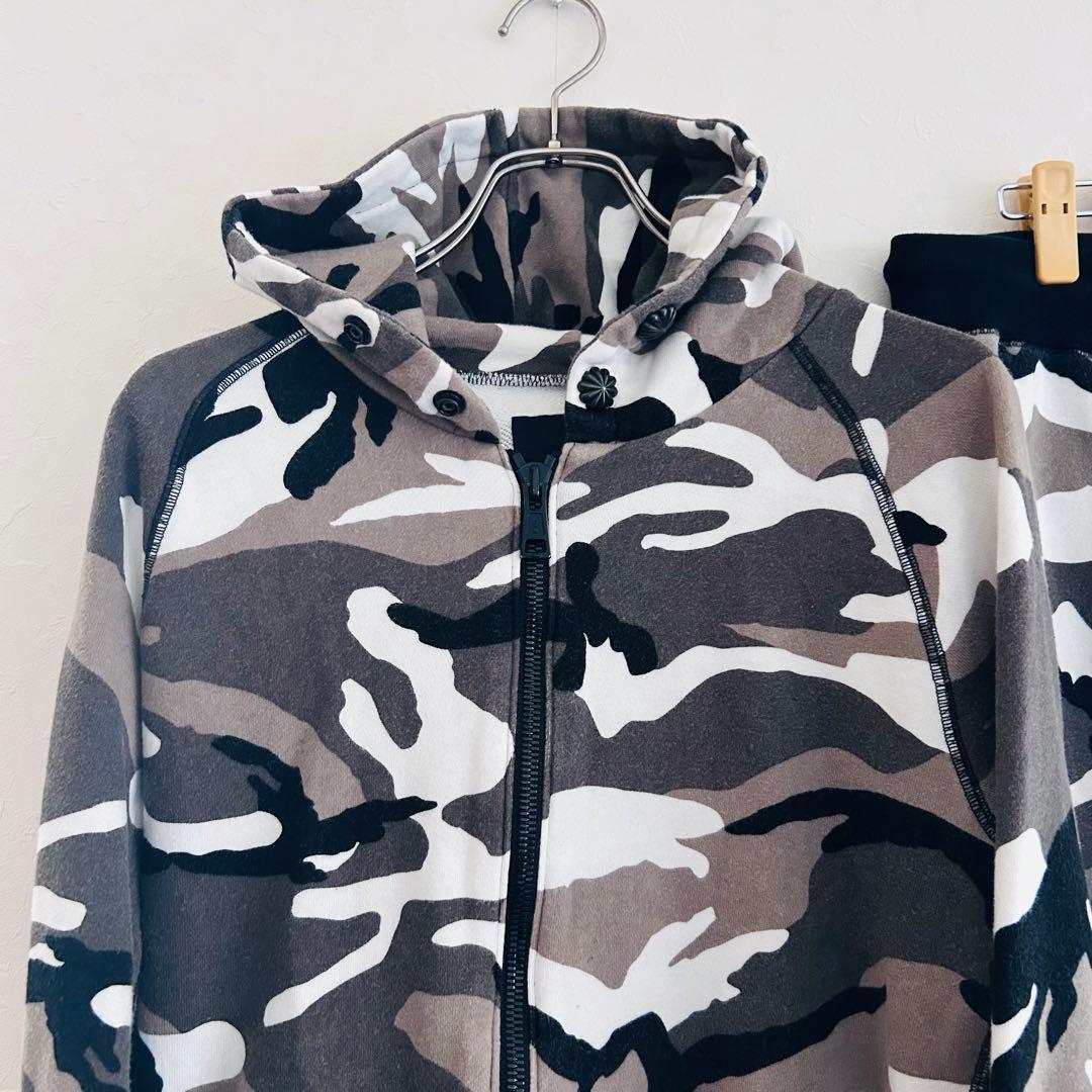 AKM エイケイエム カモフラ 迷彩 セットアップ パーカー Lサイズ