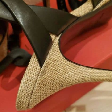 SAINT LAURENT ブラック×ベージュ サンダル