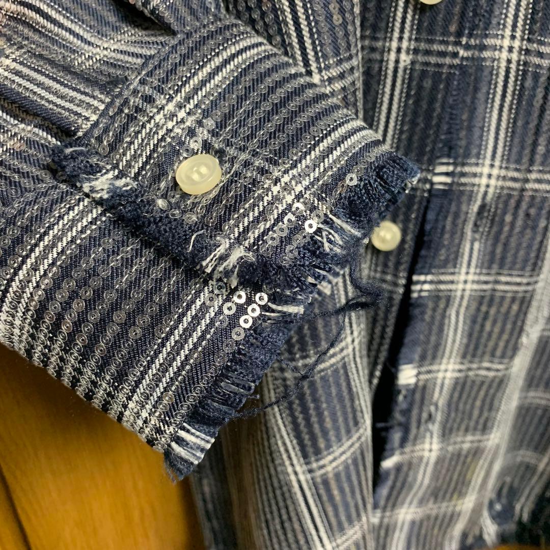 AFB  FLASH別注スパンコールシャツ